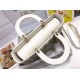 AAAAA Replica Dior Large Lady Dior quilted lambskin cannage bag white Fake Clone