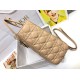 AAAAA Replica Dior Large Lady Dior quilted lambskin cannage bag camel Fake Clone