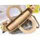 AAAAA Replica Dior Large Lady Dior quilted lambskin cannage bag camel Fake Clone