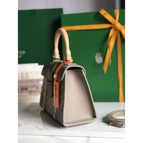AAAAA Replica Goyard Saigon Structure Nano gray bag Fake Clone