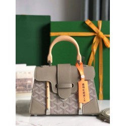 AAAAA Replica Goyard Saigon Structure Nano gray bag Fake Clone
