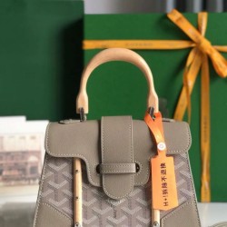 AAAAA Replica Goyard Saigon Structure Nano gray bag Fake Clone