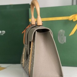 AAAAA Replica Goyard Goyardine Saigon PM gray handbag Fake Clone