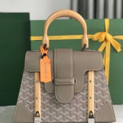AAAAA Replica Goyard Goyardine Saigon PM gray handbag Fake Clone