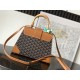 AAAAA Replica Goyard Saigon PM brown structured handbag Fake Clone