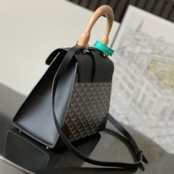 AAAAA Replica Goyard Saigon PM structured handbag Black Fake Clone