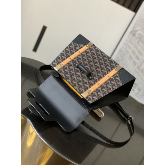 AAAAA Replica Goyard Saigon PM structured handbag Black Fake Clone