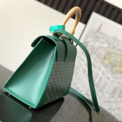 AAAAA Replica Goyard Saigon PM Green structured handbag Fake Clone