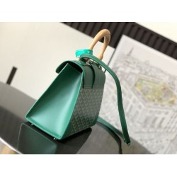 AAAAA Replica Goyard Saigon PM Green structured handbag Fake Clone
