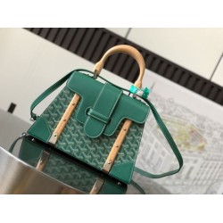 AAAAA Replica Goyard Saigon PM Green structured handbag Fake Clone