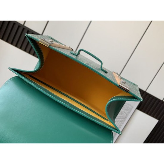 AAAAA Replica Goyard Saigon PM Green structured handbag Fake Clone