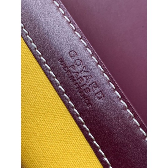 Replica Goyard Saigon PM burgundy structured handbag Knockoff Cheap AAAAA Replica Goyard Saigon PM burgundy structured handbag Fake Clone