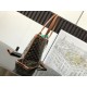 AAAAA Replica Goyard Anjou Saint Louis Mini goyardine canvas brown calfskin tote bag Fake Clone