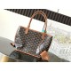 AAAAA Replica Goyard Anjou Saint Louis Mini goyardine canvas brown calfskin tote bag Fake Clone