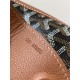 AAAAA Replica Goyard Anjou Saint Louis Mini goyardine canvas brown calfskin tote bag Fake Clone