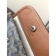 AAAAA Replica Goyard Anjou Saint Louis Mini goyardine canvas brown calfskin tote bag Fake Clone