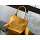 AAAAA Replica Goyard Anjou Saint Louis Mini Goyard canvas calfskin tote bag Yellow Fake Clone