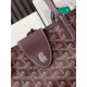 AAAAA Replica Goyard Anjou Saint Louis Mini Goyardine Canvas Calfskin Tote Bag Burgundy Fake Clone