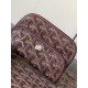 AAAAA Replica Goyard Anjou Saint Louis Mini Goyardine Canvas Calfskin Tote Bag Burgundy Fake Clone