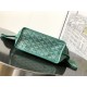 AAAAA Replica Goyard Anjou Saint Louis Mini Goyard canvas calfskin tote bag Green Fake Clone
