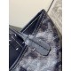AAAAA Replica Goyard Anjou Saint Louis Mini Goyardine Canvas Calfskin Tote Bag Navy Fake Clone