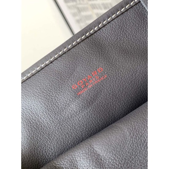 AAAAA Replica Goyard Anjou Saint Louis Mini goyardine canvas tote bag gray calf Fake Clone