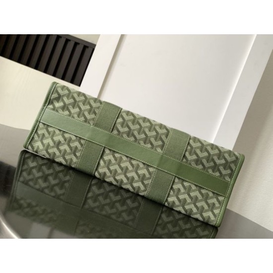 AAAAA Replica Goyard Villette Jacquard canvas tote bag Green Fake Clone