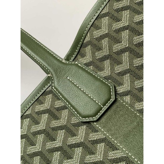 AAAAA Replica Goyard Villette Jacquard canvas tote bag Green Fake Clone