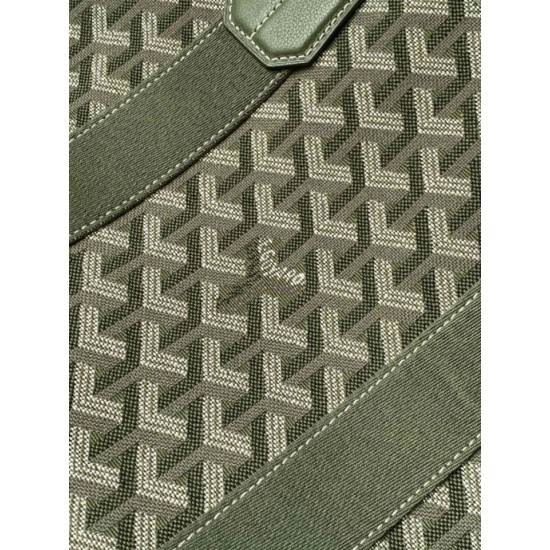 AAAAA Replica Goyard Villette Jacquard canvas tote bag Green Fake Clone