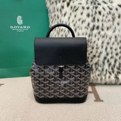 AAAAA Replica Goyard Alpin Mini Goyardine Canvas Backpack Black Fake Clone