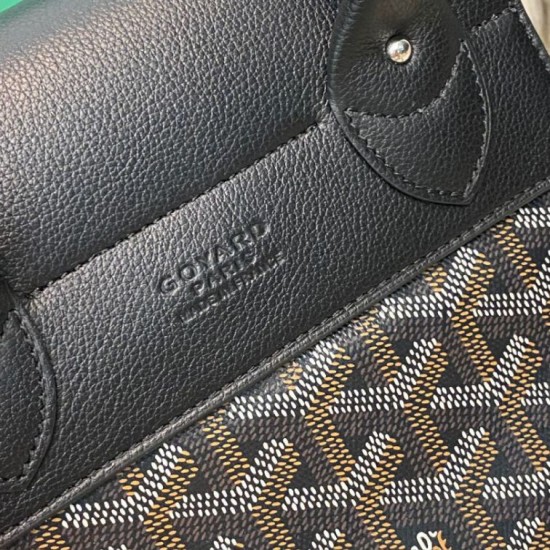 AAAAA Replica Goyard Alpin Mini Goyardine Canvas Backpack Black Fake Clone