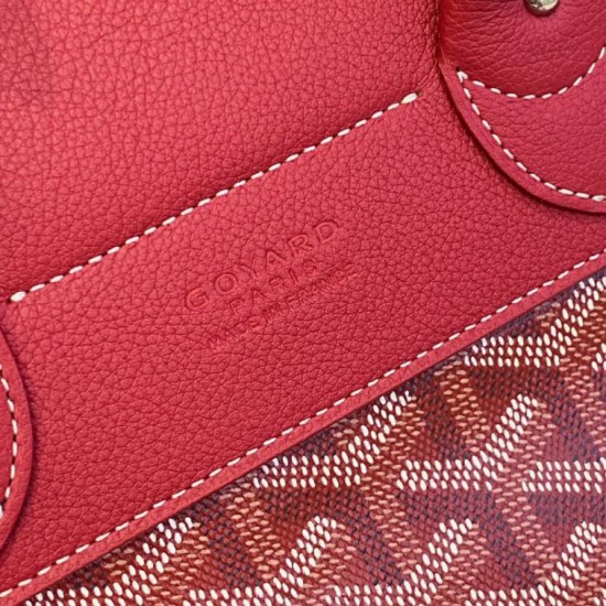 AAAAA Replica Goyard Alpin Mini Red Goyardine Canvas Backpack Fake Clone