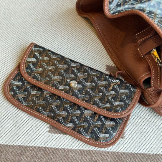 Replica Goyard Hardy PM brown goyardine canvas tote bag Knockoff Cheap AAAAA Replica Goyard Hardy PM brown goyardine canvas tote bag Fake Clone