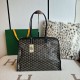 Replica Goyard Hardy PM goyardine canvas tote bag Black Knockoff Cheap AAAAA Replica Goyard Hardy PM goyardine canvas tote bag Black Fake Clone