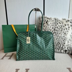 AAAAA Replica Goyard Hardy PM green goyardine canvas tote bag Fake Clone