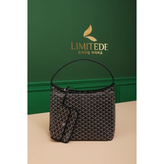 AAAAA Replica Goyardine Boheme Hobo Bag Black Fake Clone