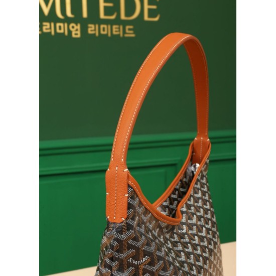 Replica Goyardine Boheme Hobo bag brown Knockoff Cheap AAAAA Replica Goyardine Boheme Hobo bag brown Fake Clone