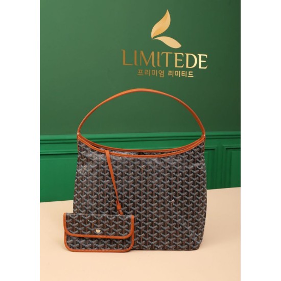 Replica Goyardine Boheme Hobo bag brown Knockoff Cheap AAAAA Replica Goyardine Boheme Hobo bag brown Fake Clone