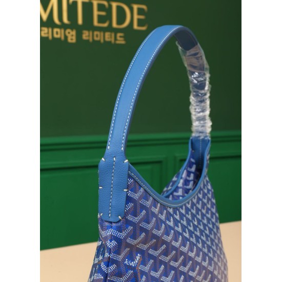 Replica Goyardine Boheme Blue Hobo Bag Knockoff Cheap AAAAA Replica Goyardine Boheme Blue Hobo Bag Fake Clone