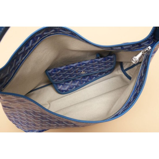 Replica Goyardine Boheme Blue Hobo Bag Knockoff Cheap AAAAA Replica Goyardine Boheme Blue Hobo Bag Fake Clone