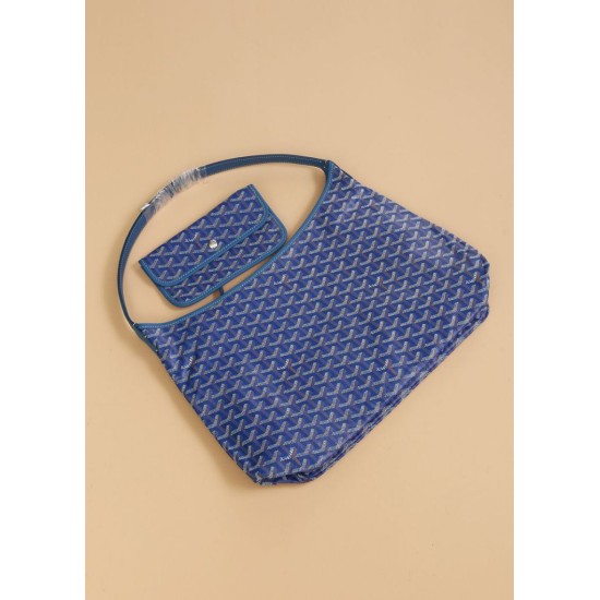 Replica Goyardine Boheme Blue Hobo Bag Knockoff Cheap AAAAA Replica Goyardine Boheme Blue Hobo Bag Fake Clone
