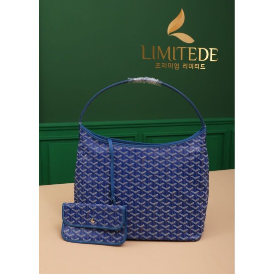 Replica Goyardine Boheme Blue Hobo Bag Knockoff Cheap AAAAA Replica Goyardine Boheme Blue Hobo Bag Fake Clone