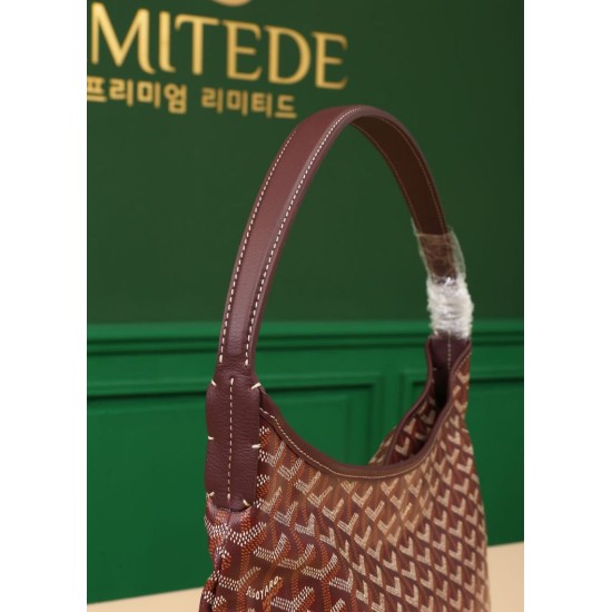 AAAAA Replica Goyardine Boheme Hobo Bag Burgundy Fake Clone