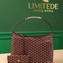 AAAAA Replica Goyardine Boheme Hobo Bag Burgundy Fake Clone