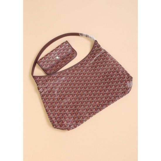 AAAAA Replica Goyardine Boheme Hobo Bag Burgundy Fake Clone