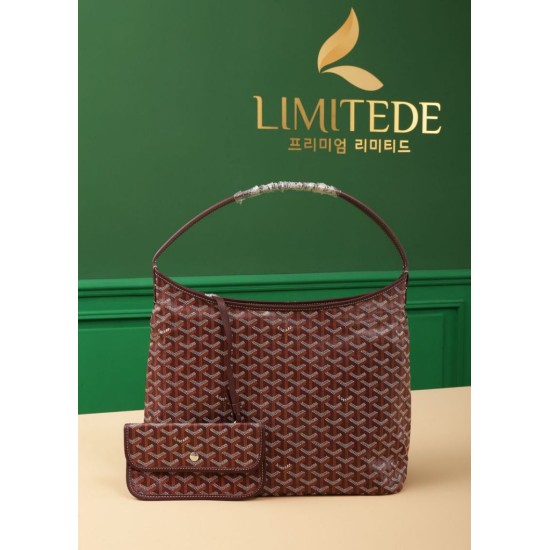 AAAAA Replica Goyardine Boheme Hobo Bag Burgundy Fake Clone