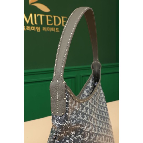 AAAAA Replica Goyardine Boheme hobo bag grey Fake Clone