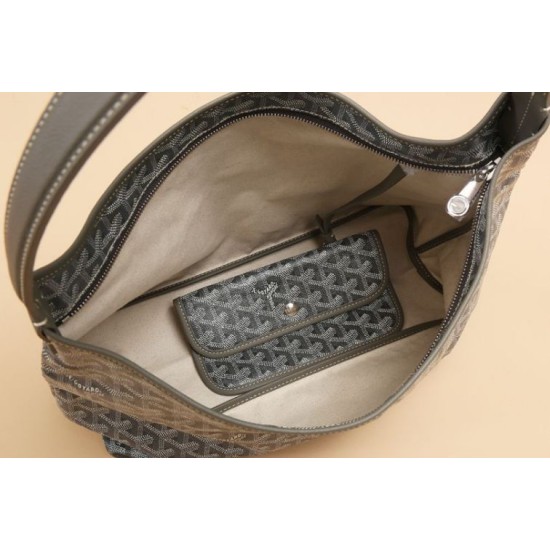 AAAAA Replica Goyardine Boheme hobo bag grey Fake Clone
