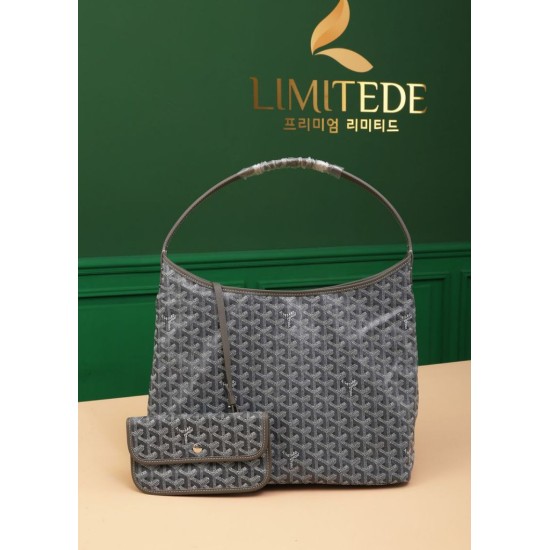 AAAAA Replica Goyardine Boheme hobo bag grey Fake Clone