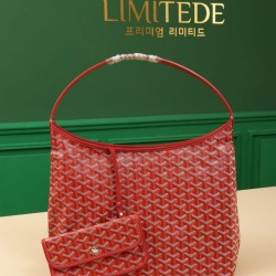 AAAAA Replica Goyardine Boheme Red Hobo Bag Fake Clone